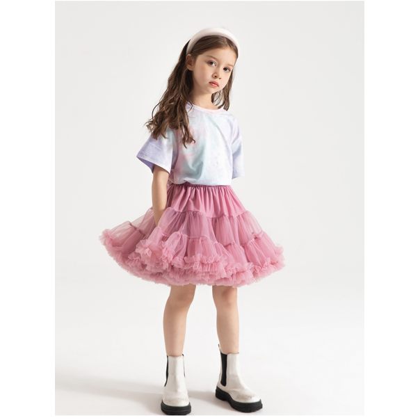 Tiulowa spódniczka tutu dla dziewczynki z kokardą – miękki tiul, wiele kolorów | LeAnKa