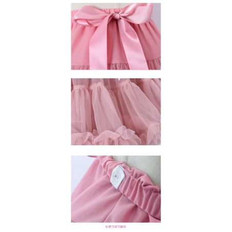 Tiulowa spódniczka tutu dla dziewczynki z kokardą – miękki tiul, wiele kolorów | LeAnKa