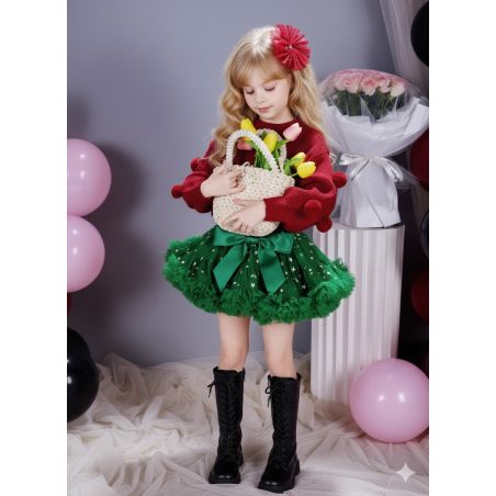 Tiulowa spódniczka tutu dla dziewczynki z kokardą – miękki tiul, wiele kolorów | LeAnKa