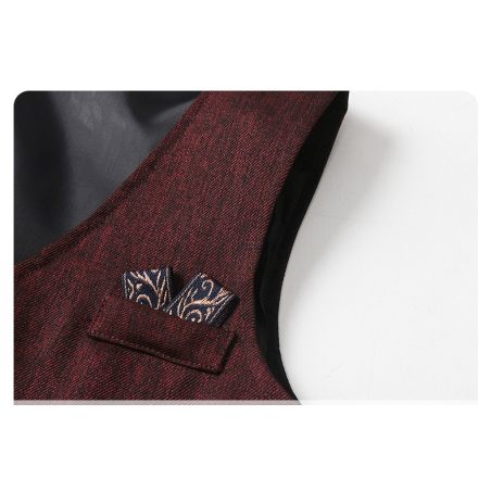 Elegancki garnitur chłopięcy 4-częściowy – bordowy komplet od LeAnKa |