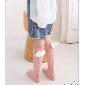 Różowe Skarpetki ze Skrzydłami Anioła | Sklep Leanka