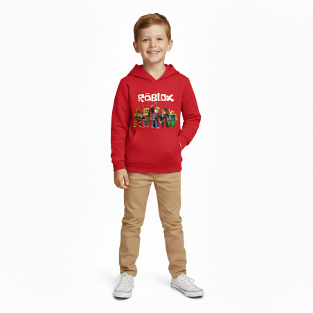 Bluza Roblox dla chłopcy 5-9 lat – modna bluza dziecięca z kapturem