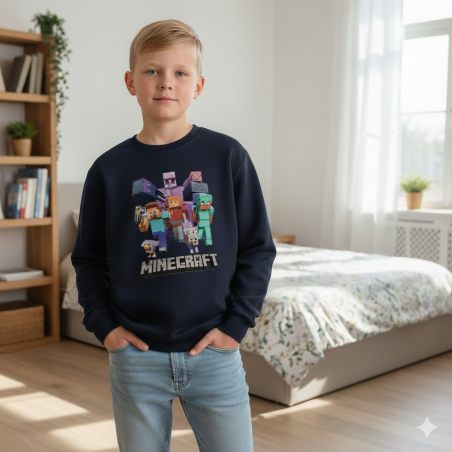 Bluzka chłopięca Minecraft – bawełniana bluza z nadrukiem | LeAnKa