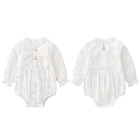 Body niemowlęce dziewczęce z kokardą | Eleganckie body bawełniane LeAnKa