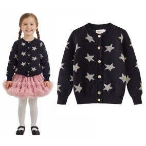 Kardigan dziecięcy LeAnKa – bawełniany sweter z gwiazdkami premium 2