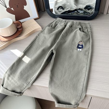 Spodnie dla chłopcy 230525-180 Zielone