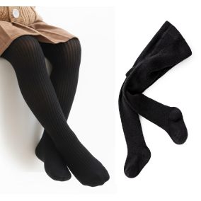 Rajstopy dziewczęce bawełniane prążkowane | LeAnKa 2