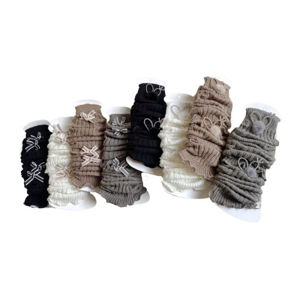 Ocieplacze na nogi dla dziewczynki z kokardką | LeAnKa