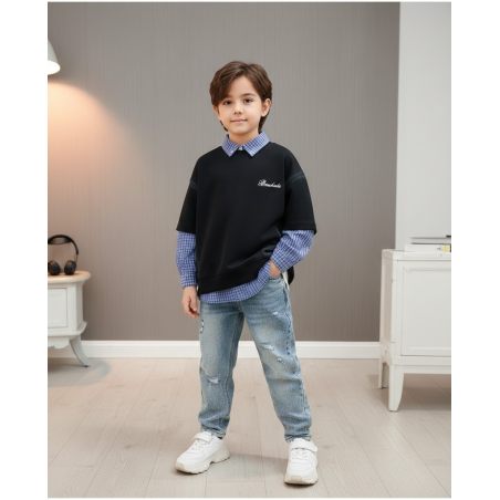 Bluza koszulowa dla dzieci 2w1 – stylowa koszula i bluza | LeAnKa