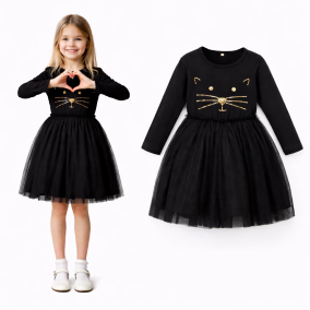 Sukienka dziewczęca śnieżynka – tiulowa niebieska bawełniana 2