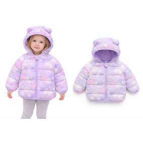 Kurtka cienka dziewczęca wiosna jesień – pastelowa kurtka króliczki 2