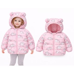 Cienka kurtka dziewczęca z kapturem i uszkami 3D – LeAnKa 2