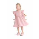 Sukienka dziewczęca bawełniana z długim rękawem Leanka – elegancka sukienka dziecięca