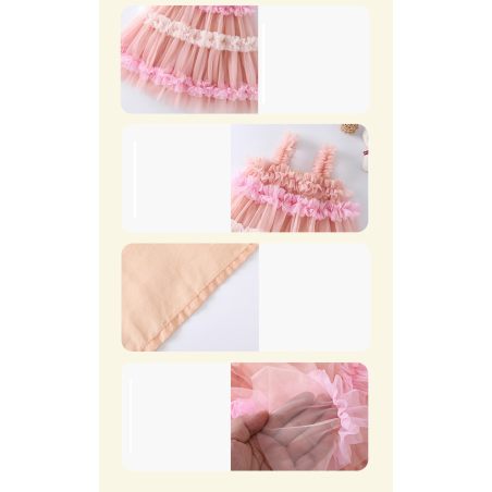 Sukienka dziewczęca tiulowa różowa księżniczki – Leanka