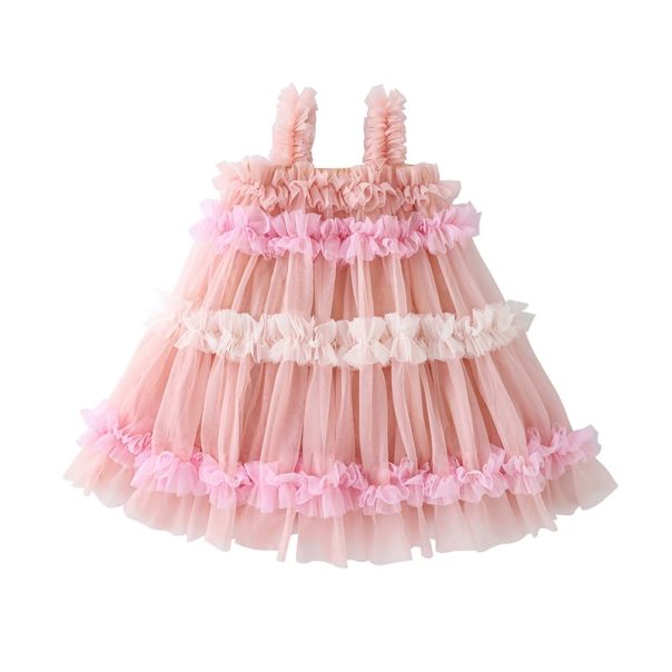 Sukienka dziewczęca tiulowa różowa księżniczki – Leanka