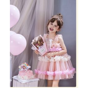 Sukienka dziewczęca tiulowa różowa księżniczki – Leanka